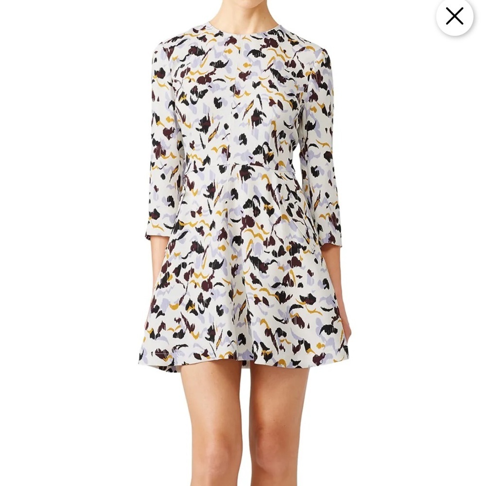 A.L.C Terry Floral Silk white Mini Dress size 2. 100 silk. Never worn.